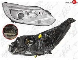Правая фара (под ксенон, ДХО , c корректором) DEPO Ford Focus 3 (2010-2015)