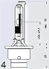 Лампа фары ксенон D2R 35W 5000K MaxLum/Clearlight MAXLIGHT LDLD2R150-OLL