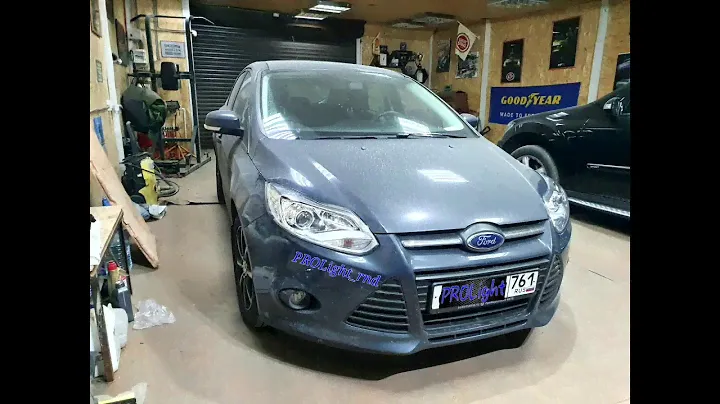 Ford Focus. Биксенон под завод. Установка линз+ксенон D2S.