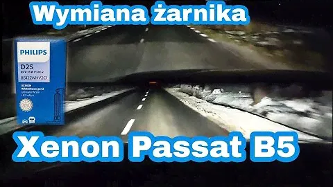 Wymiana żarnika xenon D2S Passat B5 FL Philips 5000K Xenon filament replacement