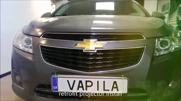 Chevrolet Cruz установка билинз Retrofit installing HID projectors
