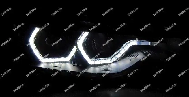 Фары BMW F30 F31 AFS ксенон черные-3